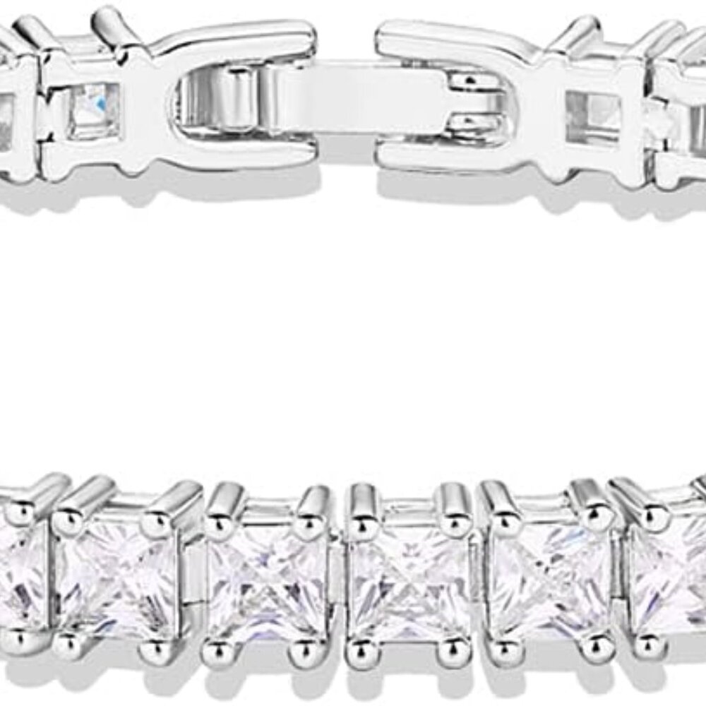 14K Gold Plated Cubic Zirconia Classic Tennis Bracelet | Gold Bracelets for Wome